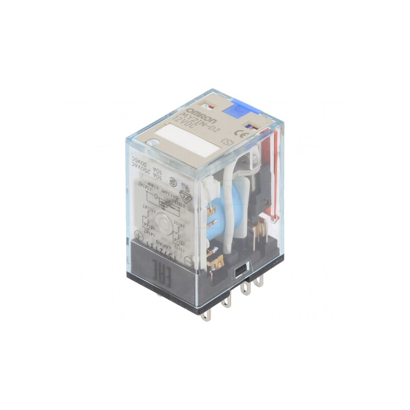 Releu electromagnetic DPDT 12VDC 10A | Electronic-mag.ro | Componente Electronice