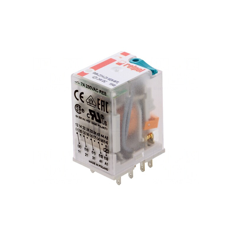 Releu electromagnetic 4PDT 24VDC 6A | Electronic-mag.ro | Componente Electronice