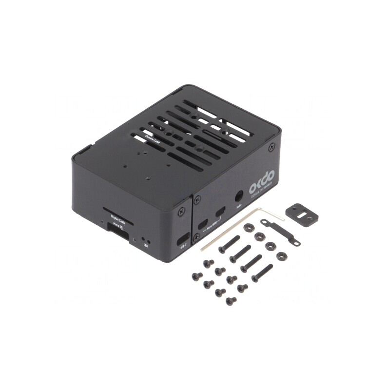 Carcasă neagră pentru calculator din oțel | Electronic-mag.ro | Componente Electronice