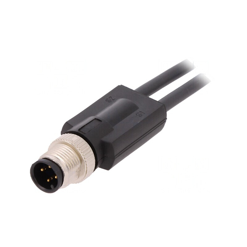 Cablu de conectare M12 4 pini 2m 250VAC 4A PUR | Electronic-mag.ro | Componente Electronice