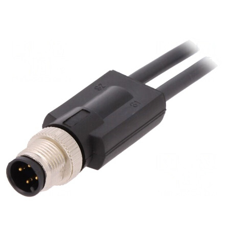 Cablu de conectare M12 4 pini 2m 250VAC 4A PUR | Electronic-mag.ro | Componente Electronice