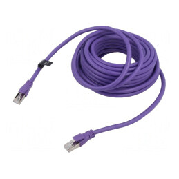 Patch Cord S/FTP Cat6a Violet 15m PVC