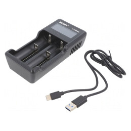 Încărcător baterii reîncărcabile Li-Ion, Ni-Cd, Ni-MH VC2SL | Electronic-mag.ro | Componente Electronice