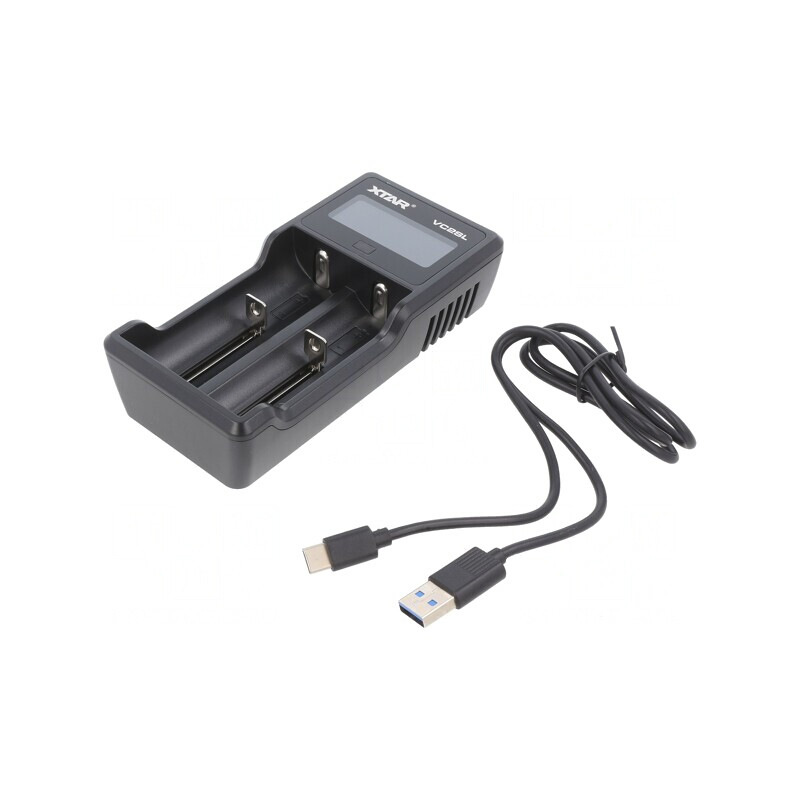 Încărcător baterii reîncărcabile Li-Ion, Ni-Cd, Ni-MH VC2SL | Electronic-mag.ro | Componente Electronice