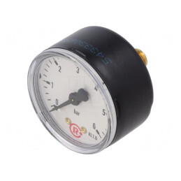 Manometru 0-6 Bar 50mm pentru Lichide și Gaze Inerte | Electronic-mag.ro | Componente Electronice