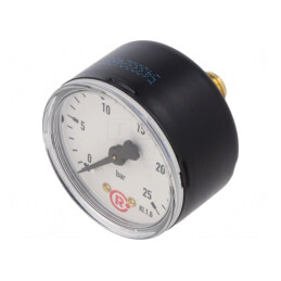 Manometru 0-25 bar 50mm Lichide și Gaze Inerte | Electronic-mag.ro | Componente Electronice