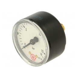 Manometru 0-16 Bar 50mm pentru Lichide și Gaze Inerte | Electronic-mag.ro | Componente Electronice