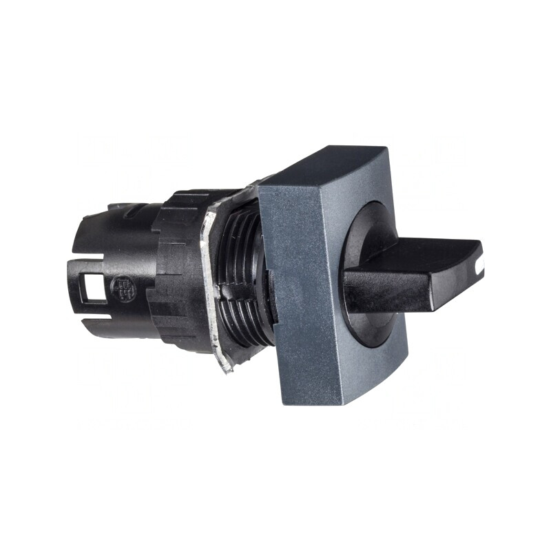 Comutator rotativ negru 16mm 2 poziții | Electronic-mag.ro | Componente Electronice