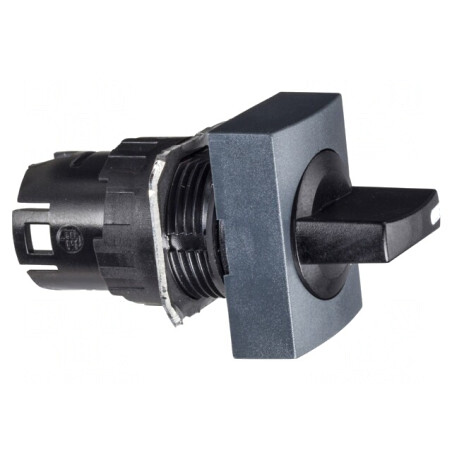 Comutator rotativ negru 16mm 2 poziții | Electronic-mag.ro | Componente Electronice