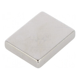 Magnet: fix | neodim | H: 5mm | 51N | W: 20,3mm | L: 26mm | GN 55.4-ND-26-20,3-5