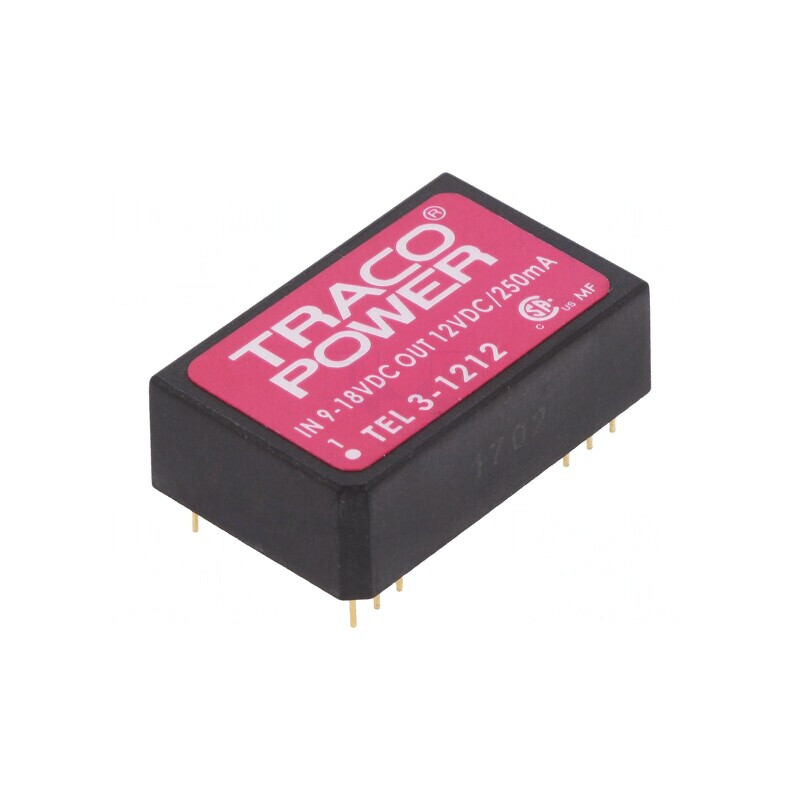 Convertor DC/DC 3W 9-18V la 12V 250mA DIP24 | Electronic-mag.ro | Componente Electronice