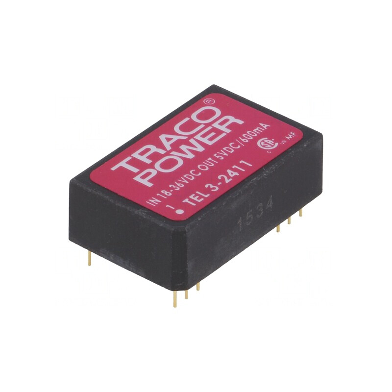 Convertor DC/DC 3W 18-36V la 5V 600mA TEL 3-2411 | Electronic-mag.ro | Componente Electronice