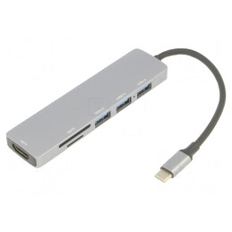 Adaptor OTG USB 3.0 Negru 15cm 5Gbps Argintiu PVC | Electronic-mag.ro | Componente Electronice