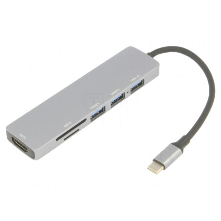 Adaptor OTG USB 3.0 Negru 15cm 5Gbps Argintiu PVC | Electronic-mag.ro | Componente Electronice