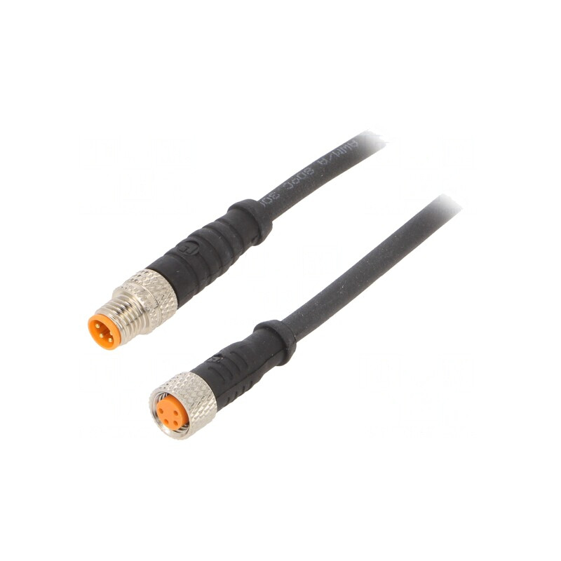 Cablu de conectare M8 4 PIN 5m PVC 50VAC 4A | Electronic-mag.ro | Componente Electronice