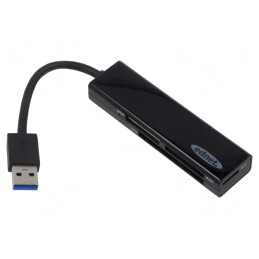 Cititor card: memorie | USB 3.0 | neagră | 5Gbps | Comunicaţie: USB | 85240