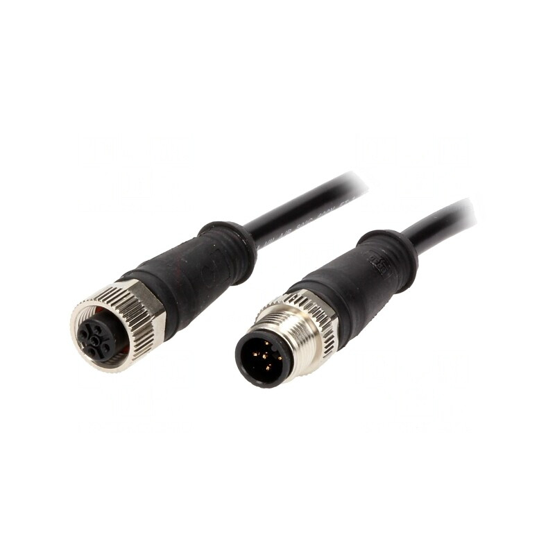 Cablu senzori/automatizări 5 PIN M12-M12 1m | Electronic-mag.ro | Componente Electronice