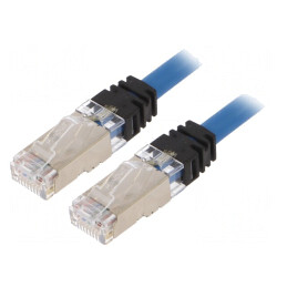 Patch Cord Albastru S/FTP TX6A 10Gig LSZH 0.5m | Electronic-mag.ro | Componente Electronice