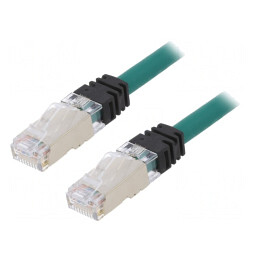 Patch cord S/FTP TX6A 10Gig LSZH verde 0,5m