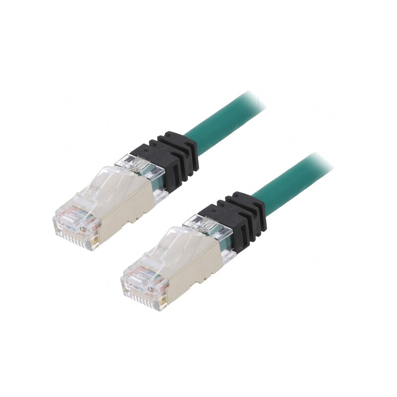 Patch cord S/FTP TX6A 10Gig LSZH verde 0,5m | Electronic-mag.ro | Componente Electronice
