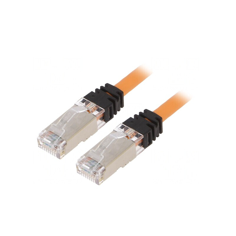 Patch cord S/FTP TX6A 10Gig LSZH Portocaliu 0.5m | Electronic-mag.ro | Componente Electronice