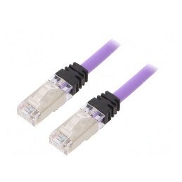 Patch Cord S/FTP TX6A 10Gig LSZH Violet 0.5m