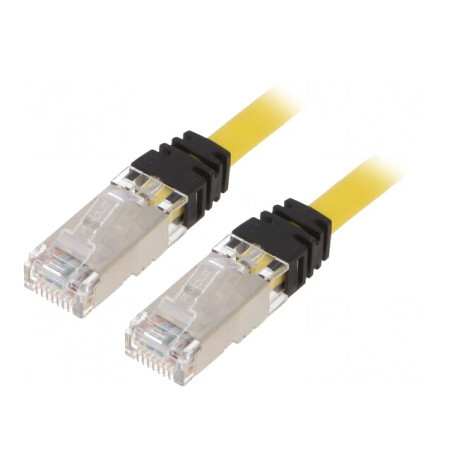 Patch cord S/FTP galben 0,5m TX6A 10Gig LSZH | Electronic-mag.ro | Componente Electronice
