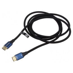 Cablu HDMI 2.1 Negru PVC Textil