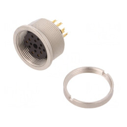 Conector M16 soclu mamă 14 pini IP68 60V 3A | Electronic-mag.ro | Componente Electronice