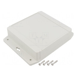 Carcasă Universală 140x141x37mm cu Lame de Fixare | Electronic-mag.ro | Componente Electronice