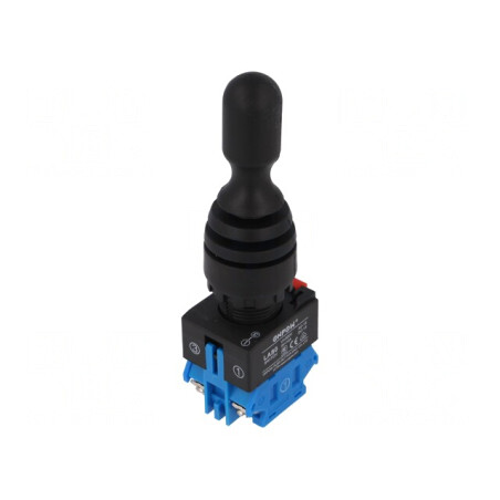 Joystick 22mm 2 NO Negru fără IP67 | Electronic-mag.ro | Componente Electronice