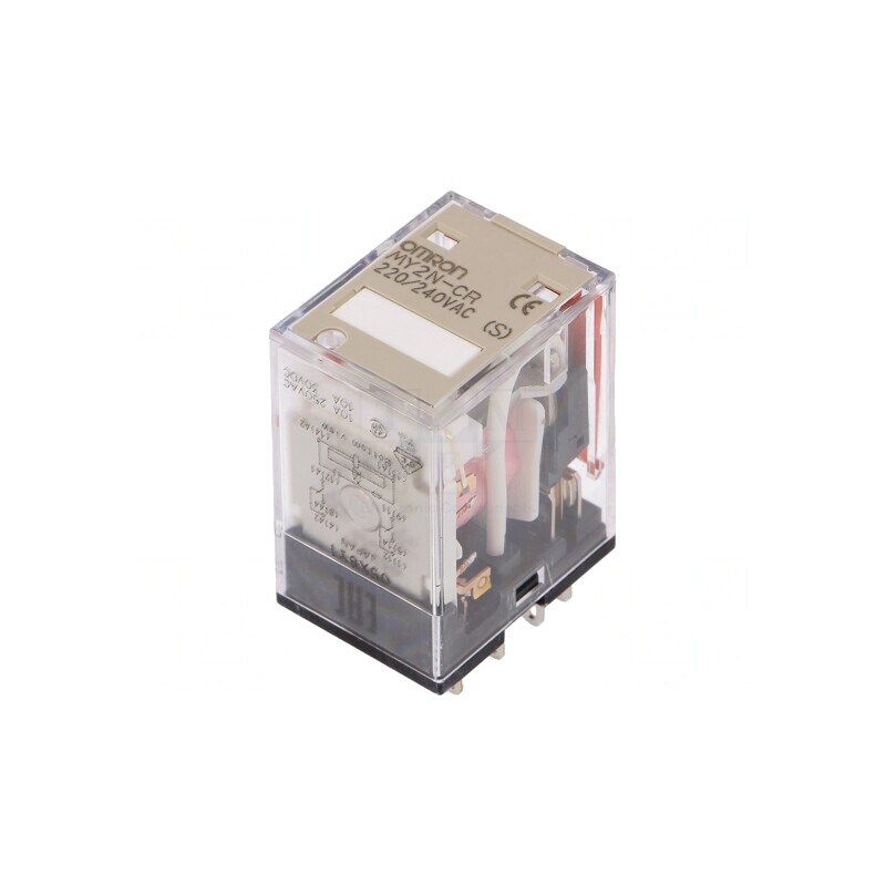 Releu Electromagnetic DPDT 230VAC 10A | Electronic-mag.ro | Componente Electronice