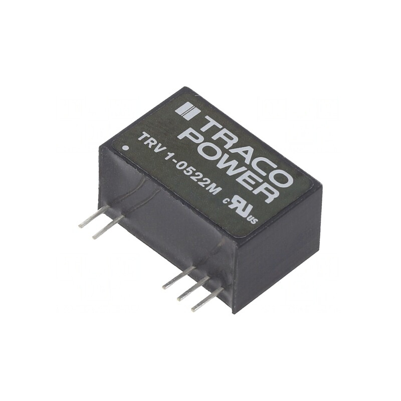 Convertor DC/DC 1W 5V la 12V/-12V TRV 1-0522M | Electronic-mag.ro | Componente Electronice