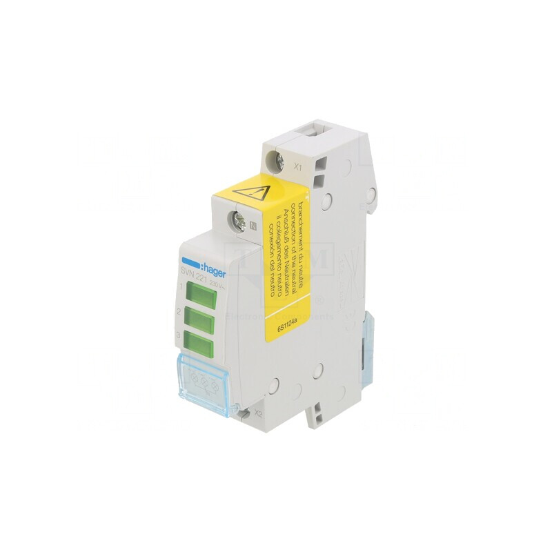Indicator tensiune 230V IP20 şină DIN SVN221 | Electronic-mag.ro | Componente Electronice