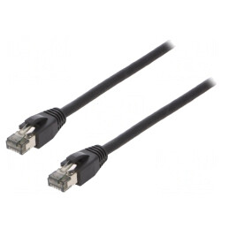 Patch cord S/FTP Cat 8.1 LSZH Negru 10m 26AWG | Electronic-mag.ro | Componente Electronice
