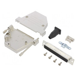 Conector D-Sub HD 62 pini mamă unghi 45° lipire pe cablu gold flash | Electronic-mag.ro | Componente Electronice