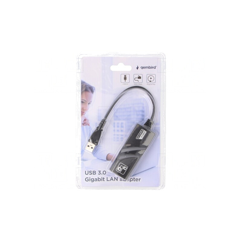 Adaptor USB la Ethernet Rapid 3.0 10/100/1000 Mbps PnP | Electronic-mag.ro | Componente Electronice