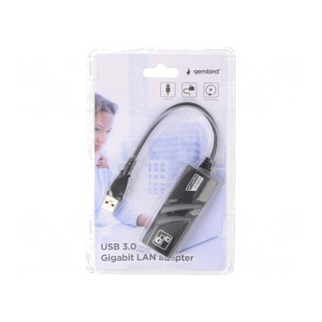 Adaptor USB la Ethernet Rapid 3.0 10/100/1000 Mbps PnP | Electronic-mag.ro | Componente Electronice