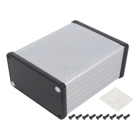 Carcasă aluminiu gri 103x120x53mm | Electronic-mag.ro | Componente Electronice
