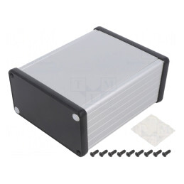 Carcasă aluminiu gri 103x120x53mm | Electronic-mag.ro | Componente Electronice
