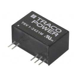 Convertor DC/DC 1W 19,2-28,8V la 15V/-5V TRV 1-2421M | Electronic-mag.ro | Componente Electronice