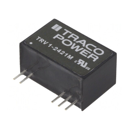 Convertor DC/DC 1W 19,2-28,8V la 15V/-5V TRV 1-2421M | Electronic-mag.ro | Componente Electronice