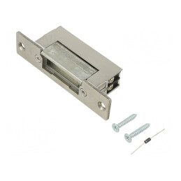 Yală electromagnetică reversibilă 12VDC cu placă de montare | Electronic-mag.ro | Componente Electronice