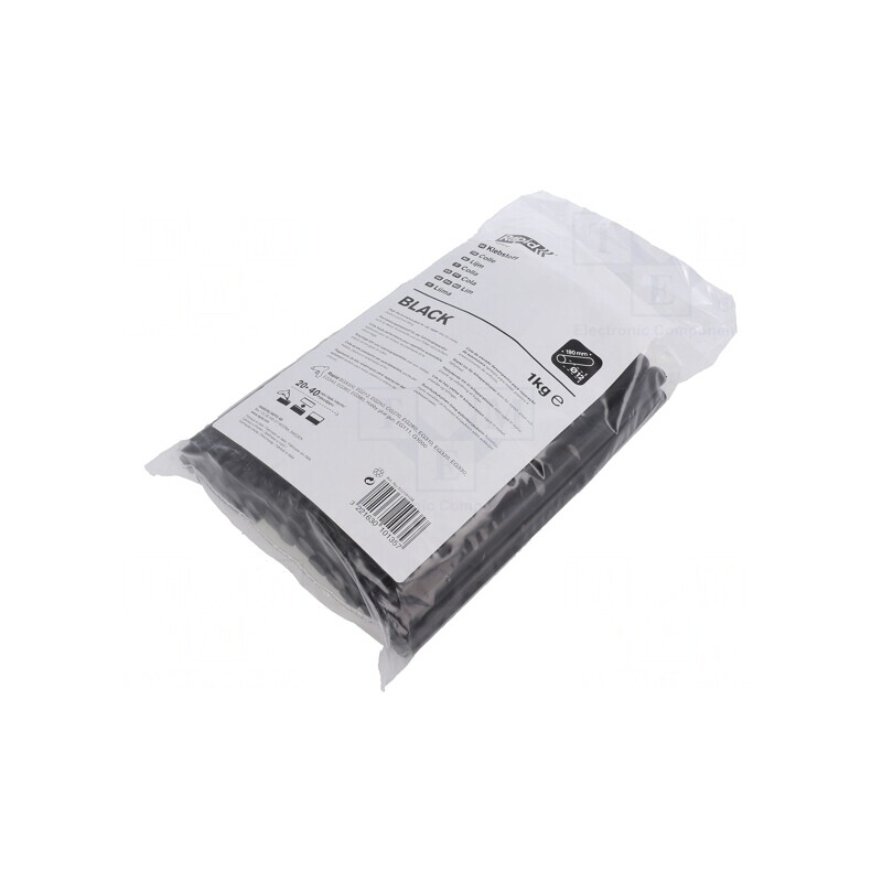 Adeziv Termofuzibil Negru 12mm x 190mm 1kg | Electronic-mag.ro | Componente Electronice