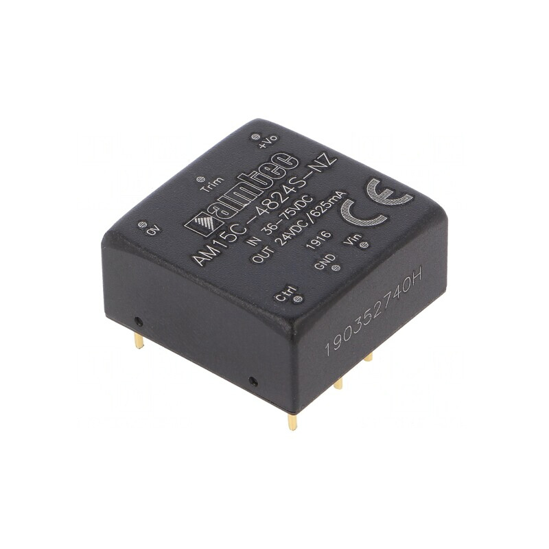 Convertor DC/DC 15W 36-75V la 24V 0,625A | Electronic-mag.ro | Componente Electronice