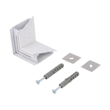 Conector 90° Albă Aluminiu WALLE12 | Electronic-mag.ro | Componente Electronice