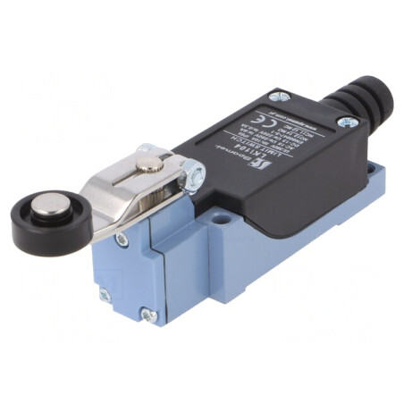Limitator cursă manetă 30mm cu rolă plastic Ø18mm 5A | Electronic-mag.ro | Componente Electronice