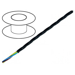 Cablu | ÖLFLEX® HEAT 205 MC | litat | Cu | 4G2,5mm2 | FEP | negru | 00912353