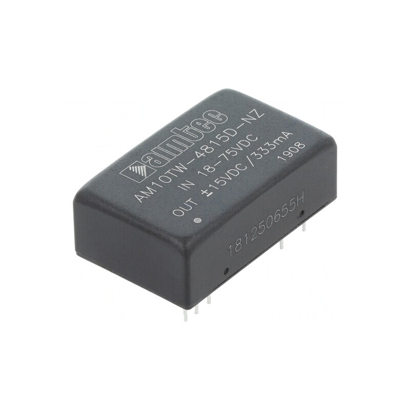 Convertor DC/DC 10W 18-75V la 15V și -15V AM10TW-4815D-NZ | Electronic-mag.ro | Componente Electronice