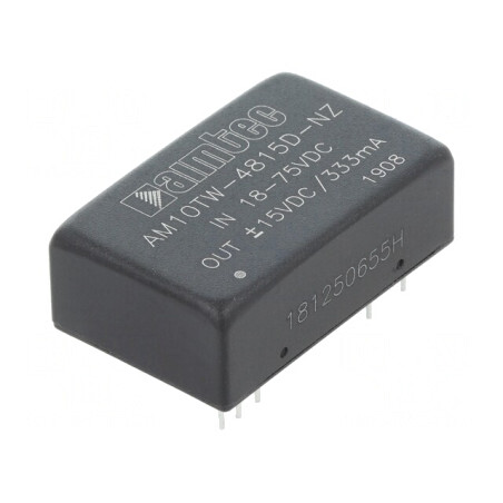 Convertor DC/DC 10W 18-75V la 15V și -15V AM10TW-4815D-NZ | Electronic-mag.ro | Componente Electronice